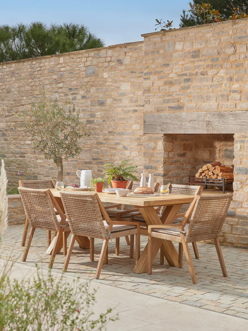 Positano Cross Legged Dining Table