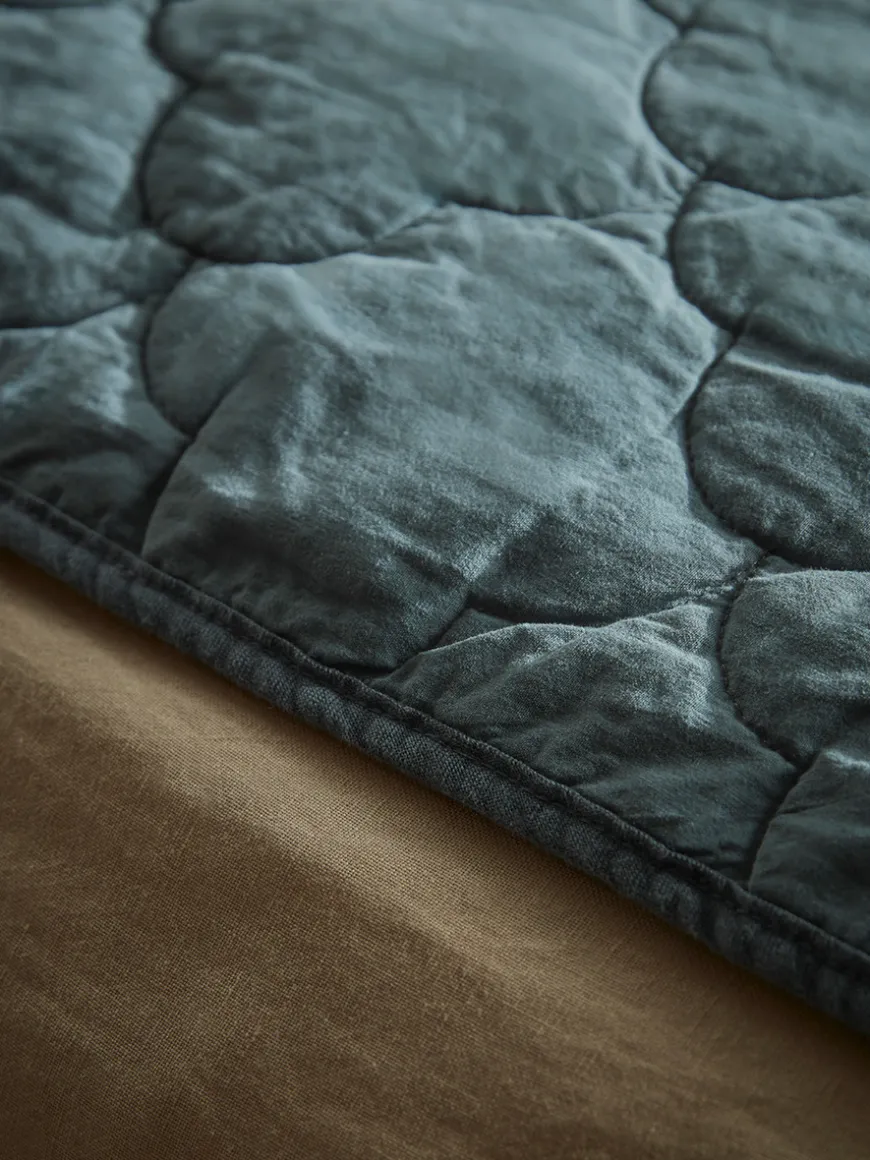 Quilted Bedspread - Indigo
