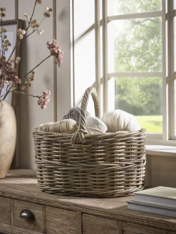 Rattan Handled Storage Basket