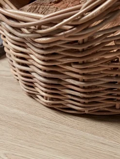 Rattan Log Basket