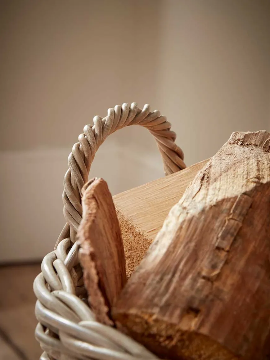 Rattan Log Basket - Round
