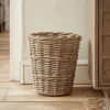 Rattan Waste Paper Basket - Round