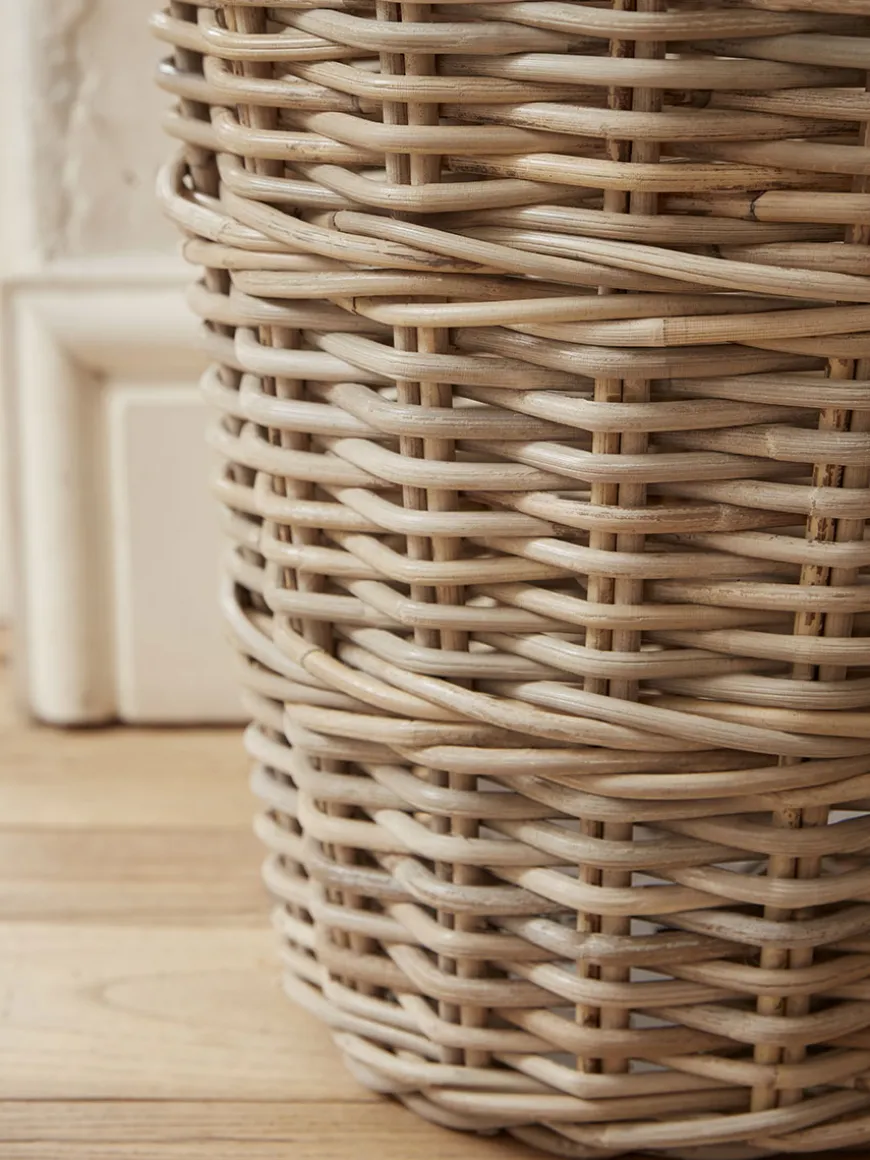 Rattan Waste Paper Basket - Round