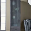Reeded Glass Display Cabinet - Slim