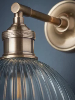 Reeded Glass Wall Light