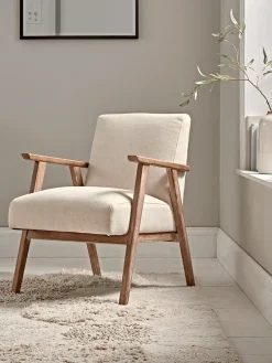Relaxed Lounge Chair - Natural Linen