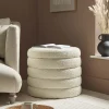 Ribbed Boucle Ottoman