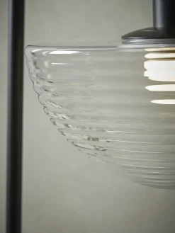 Ribbed Crescent Floor Lamp