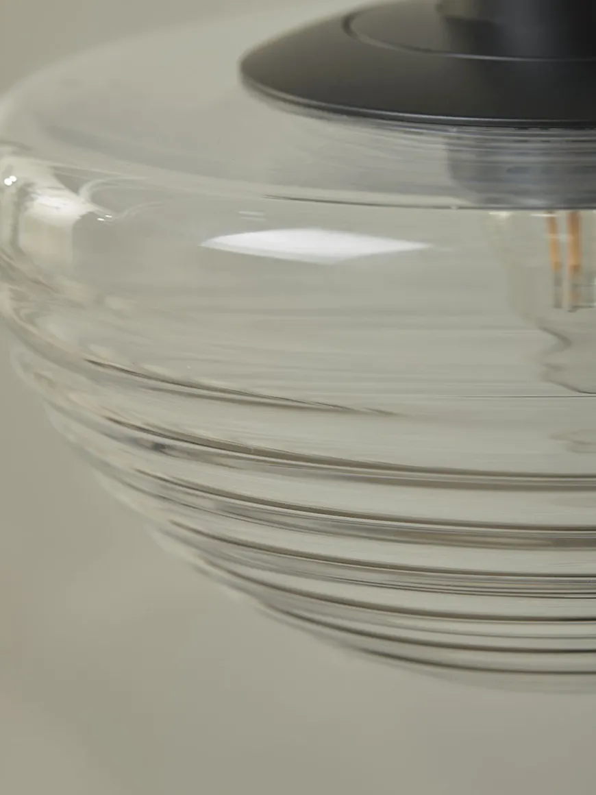 Ribbed Crescent Table Lamp