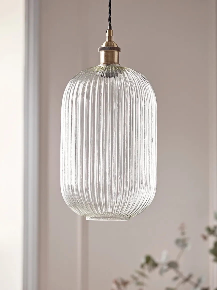 Ribbed Glass Pendant