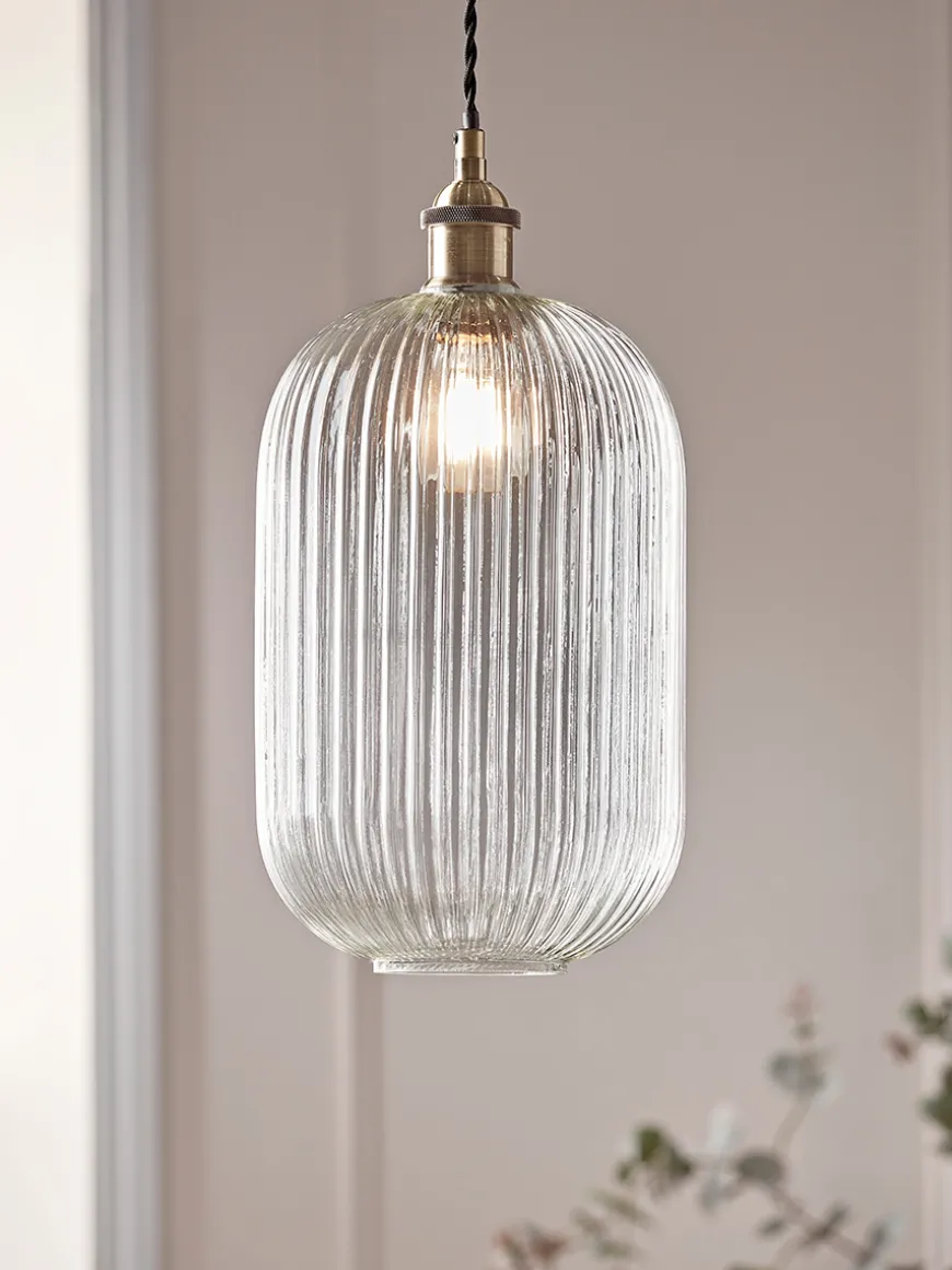 Ribbed Glass Pendant