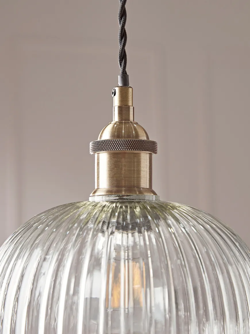 Ribbed Glass Pendant