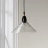 Ribbed Glass Shade Pendant