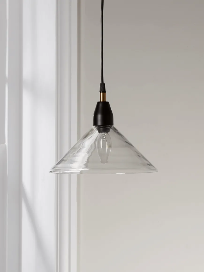 Ribbed Glass Shade Pendant