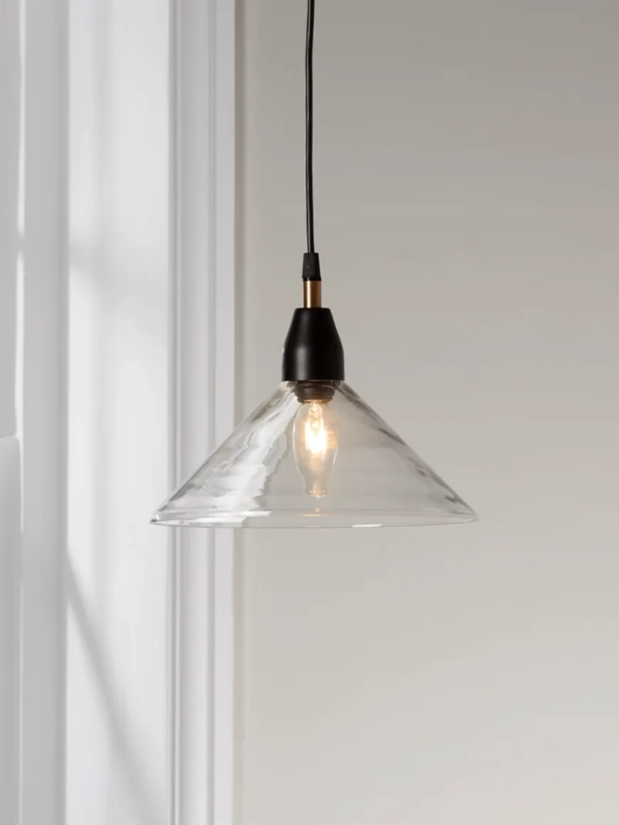 Ribbed Glass Shade Pendant