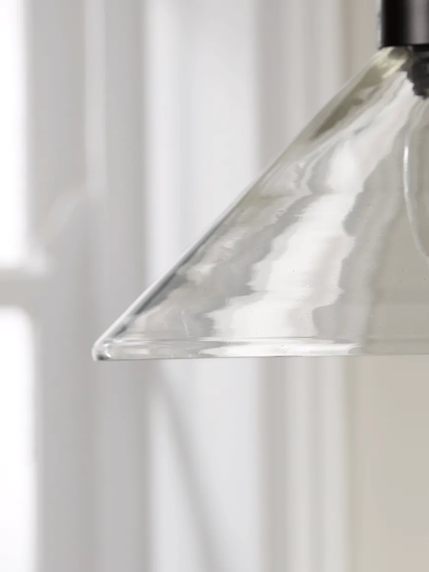 Ribbed Glass Shade Pendant