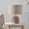 Ribbed Mango Wood Table Lamp - Natural