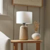 Ribbed Table Lamp - Taupe