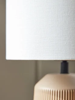 Ribbed Table Lamp - Taupe