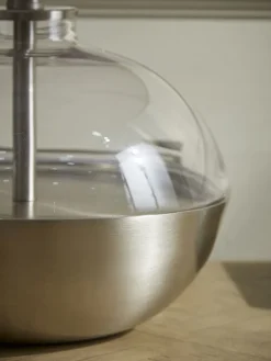 Round Brass Table Lamp