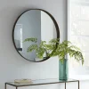 Round Burnished Frame Mirror