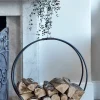 Round Iron Log Holder