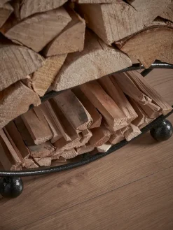 Round Log and Kindling Holder