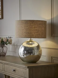 Round Mirrored Glass Table lamp