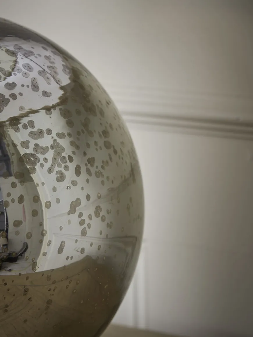 Round Mirrored Glass Table lamp