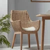 Round Rattan Carver Chair