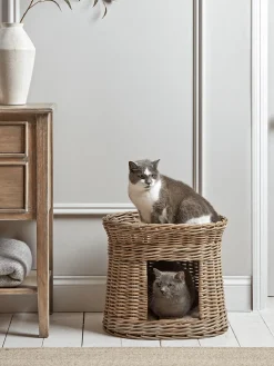 Round Rattan Pet Bunk Bed