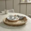 Round Rattan Tray