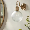 Round Ribbed Glass Wall Light