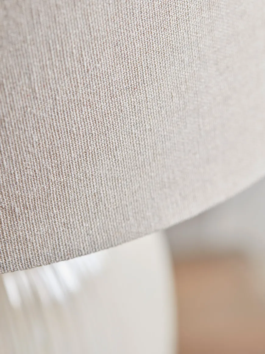 Round Ribbed Table lamp - Neutral