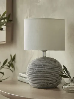 Round Striped Table Lamp
