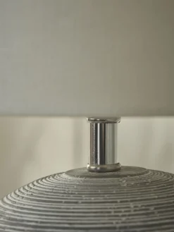 Round Striped Table Lamp