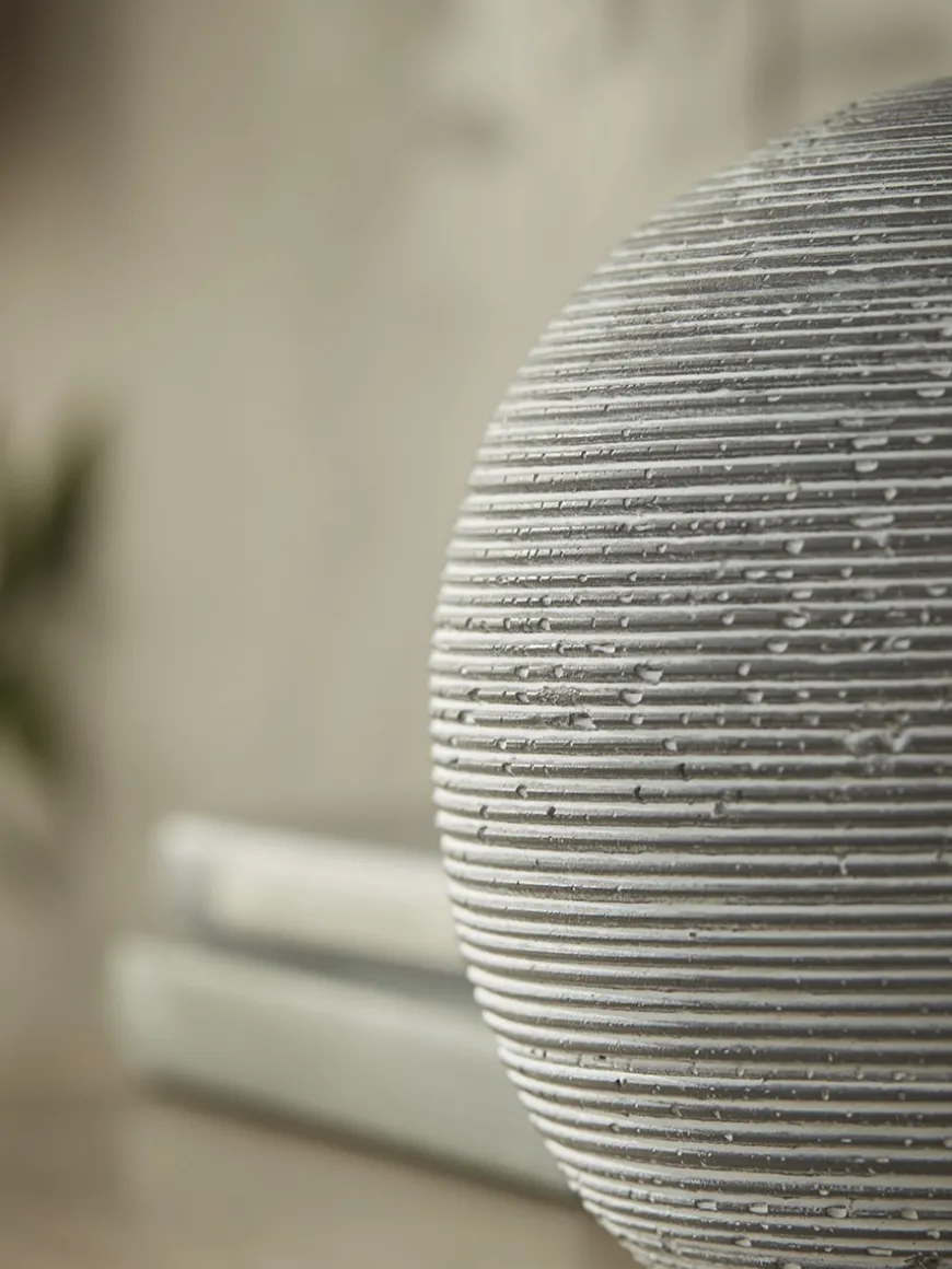 Round Striped Table Lamp