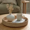 Round Woven Rattan Tray
