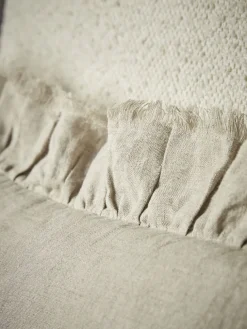 Ruffle Rectangular Cushion - Natural