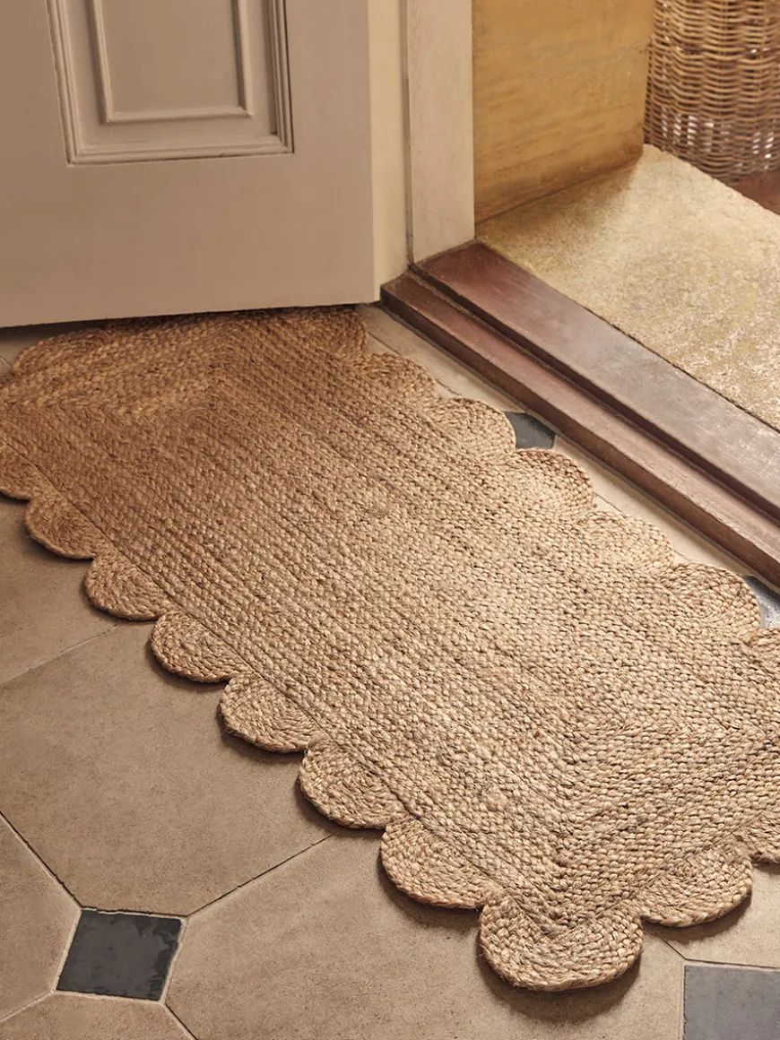 Scalloped Jute Doormat - Double