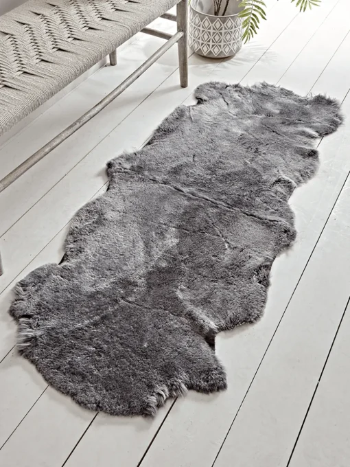 Shorthaired Graphite Sheepskin - Double