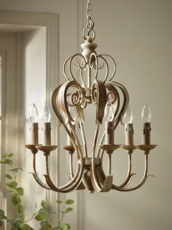 Six Arm Scroll Chandelier