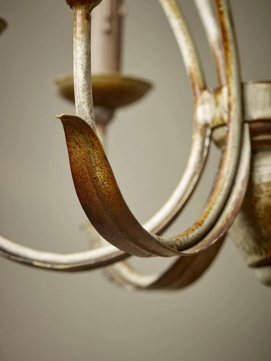 Six Arm Scroll Chandelier