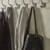 Six Numbered Coat Hooks - Antique Iron