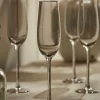 Six Smoked Champagne Flutes