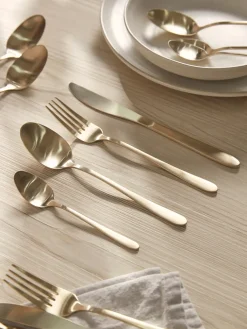 Sixteen Piece Cutlery Set - Gold