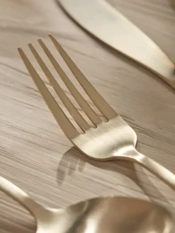 Sixteen Piece Cutlery Set - Gold