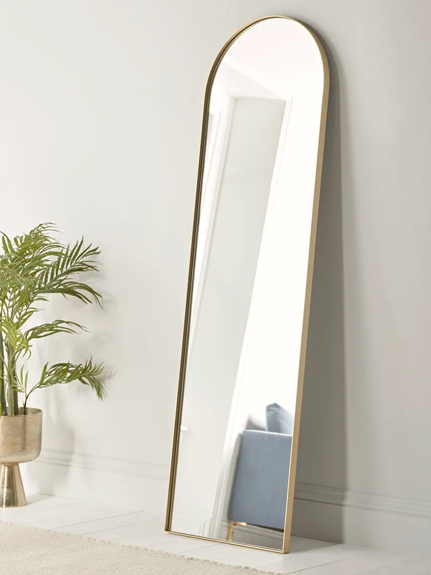 Slim Arch Mirror - Soft Gold