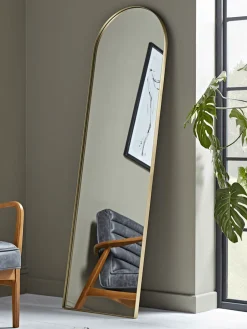 Slim Arch Mirror - Soft Gold