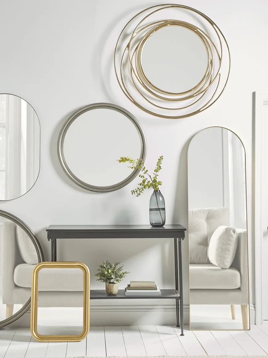 Slim Arch Mirror - Soft Gold